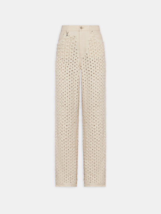 WOMEN - WOMEN'S BOUCLE DENIM STRAIGHT JEAN - Ecru - AMIRI