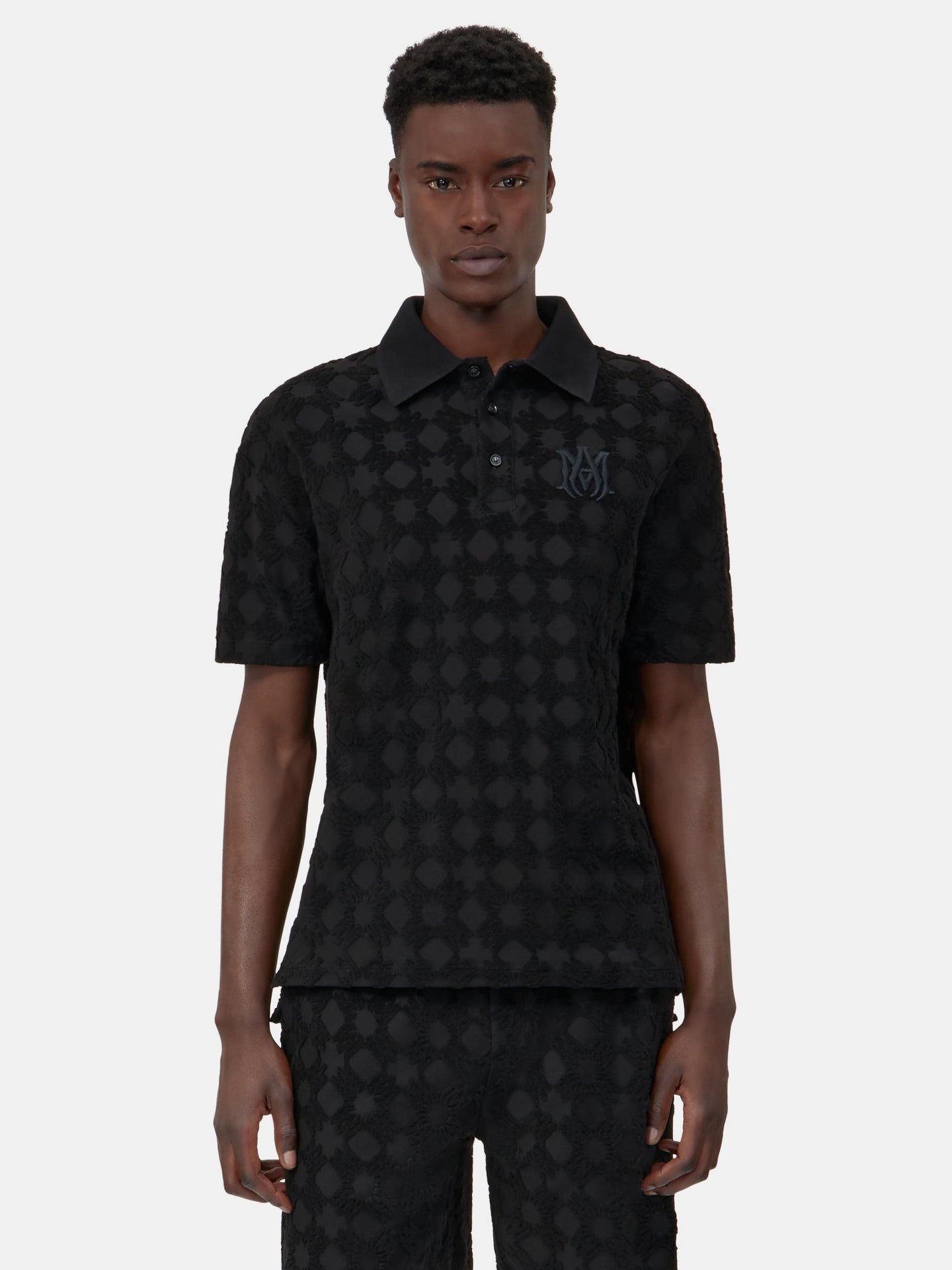 MA QUAD TOWELING POLO - Black - AMIRI