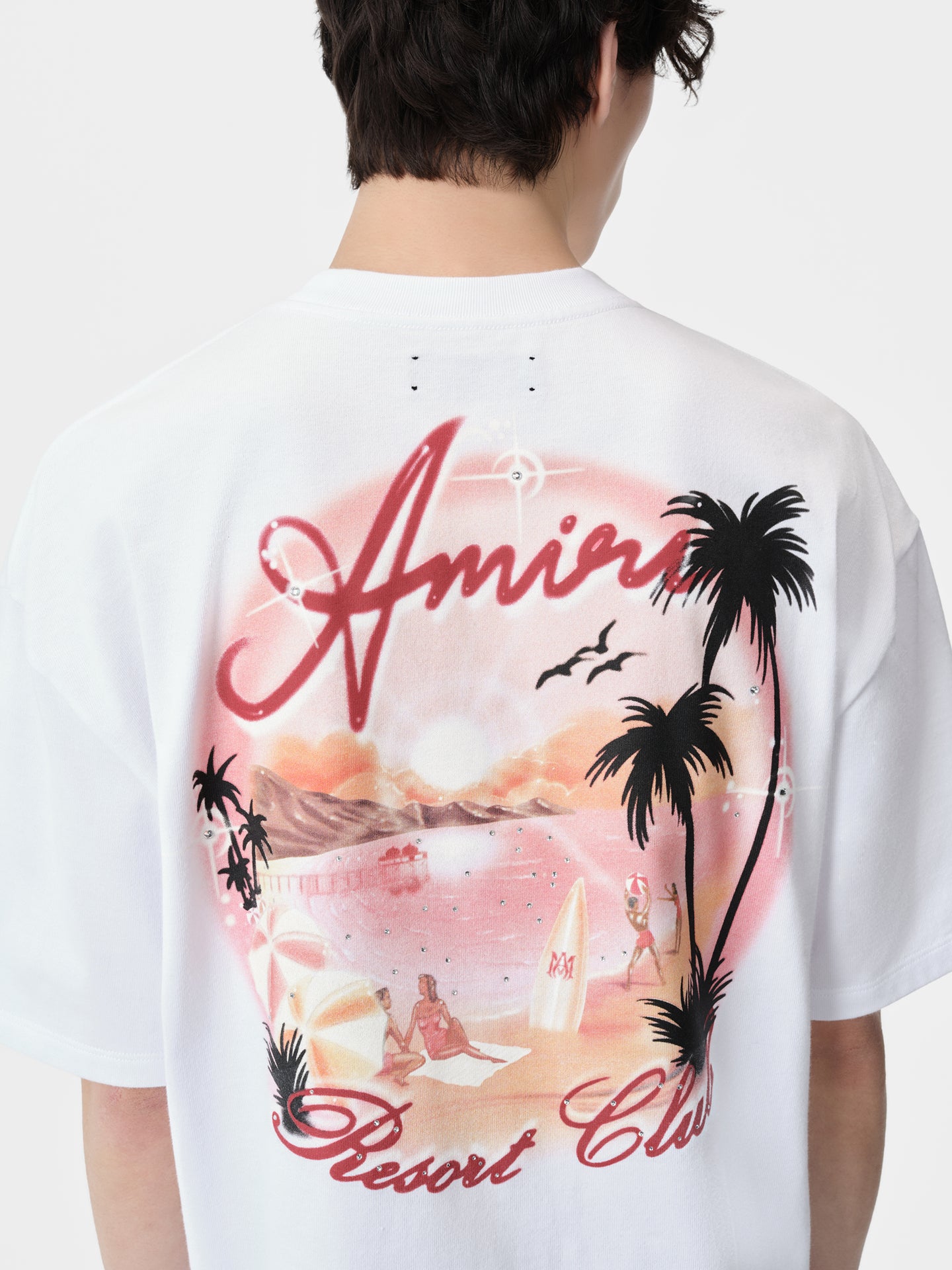 AMIRI PARADISE AIRBRUSH TEE - White