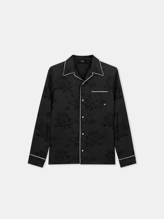 FLORAL JACQUARD PAJAMA SHIRT - Black - AMIRI