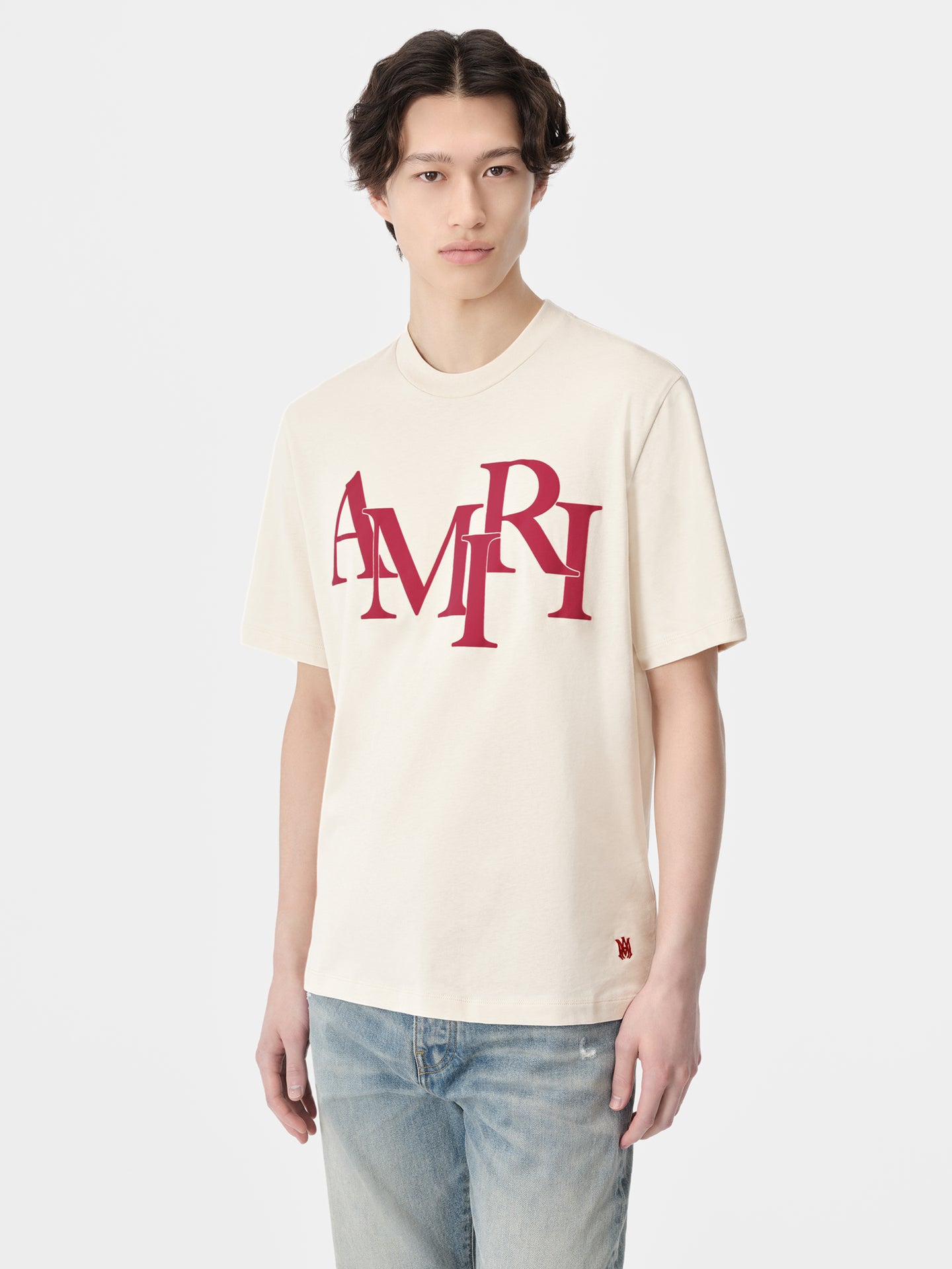 AMIRI STAGGERED TEE - Birch