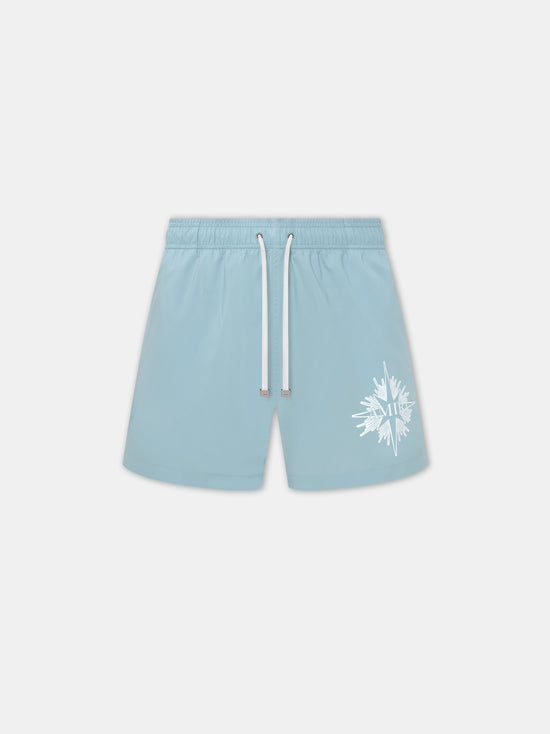 STARBURST SWIM TRUNK - Dusty Blue