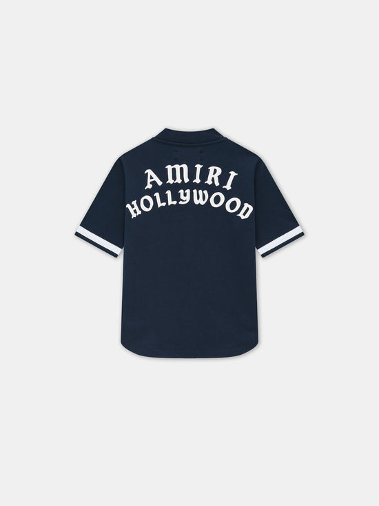 KIDS - KIDS' AMIRI HOLLYWOOD BASEBALL SHIRT - Midnight Blue - AMIRI