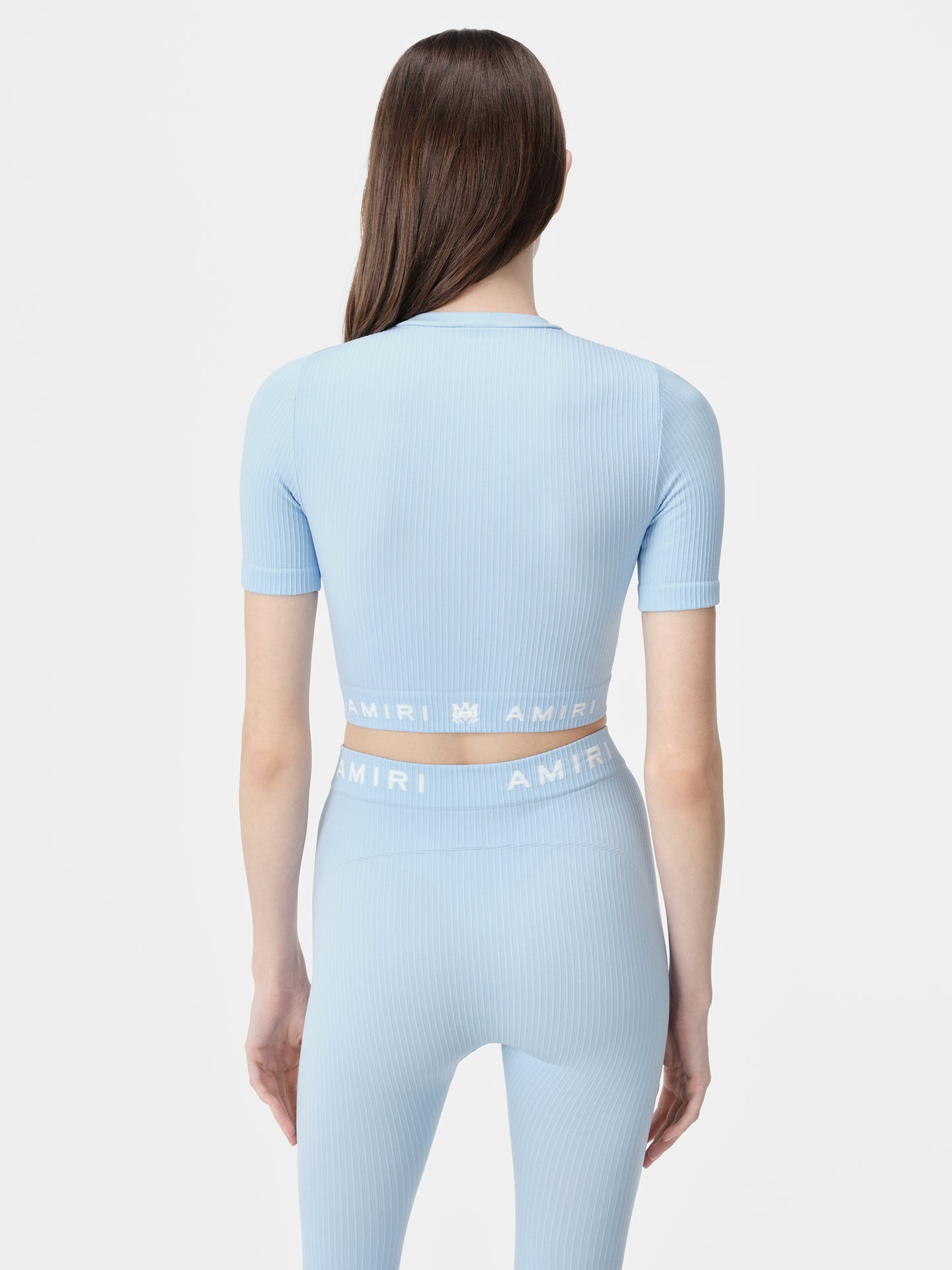 WOMEN - WOMEN'S MA RIBBED SEAMLESS S/S TOP - Cerulean