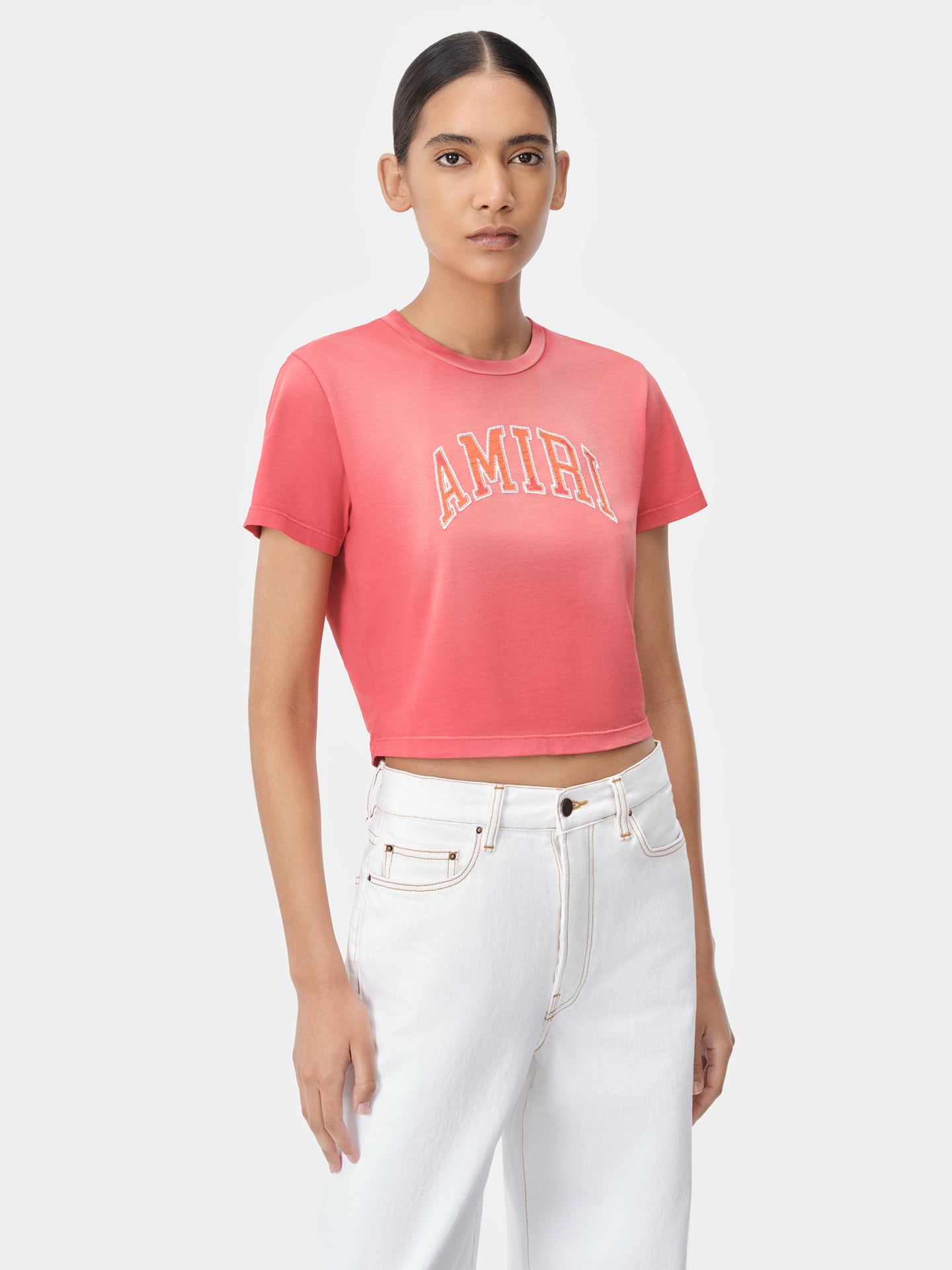 WOMEN - WOMEN'S AMIRI VINTAGE BABY TEE - Flamingo Pink