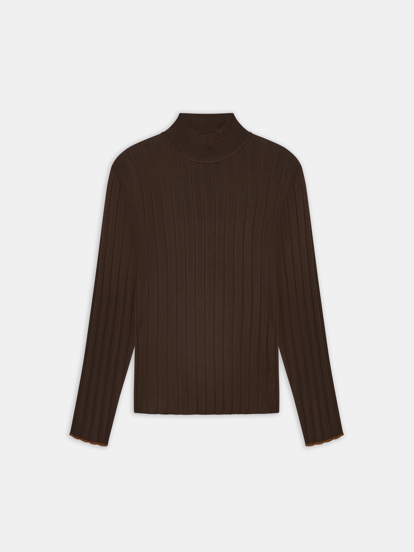 SCRIPT MOCK NECK SWEATER - DARK BROWN - AMIRI