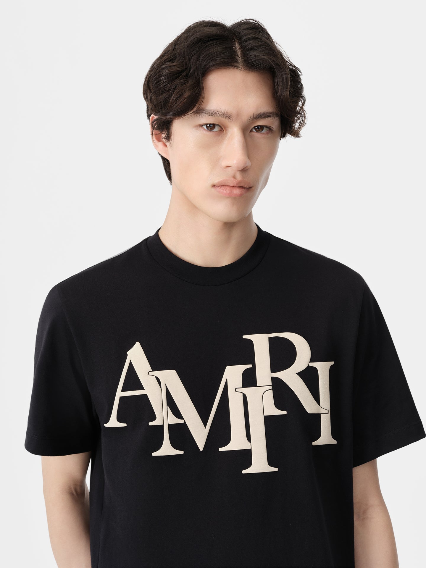 AMIRI STAGGERED TEE - Black