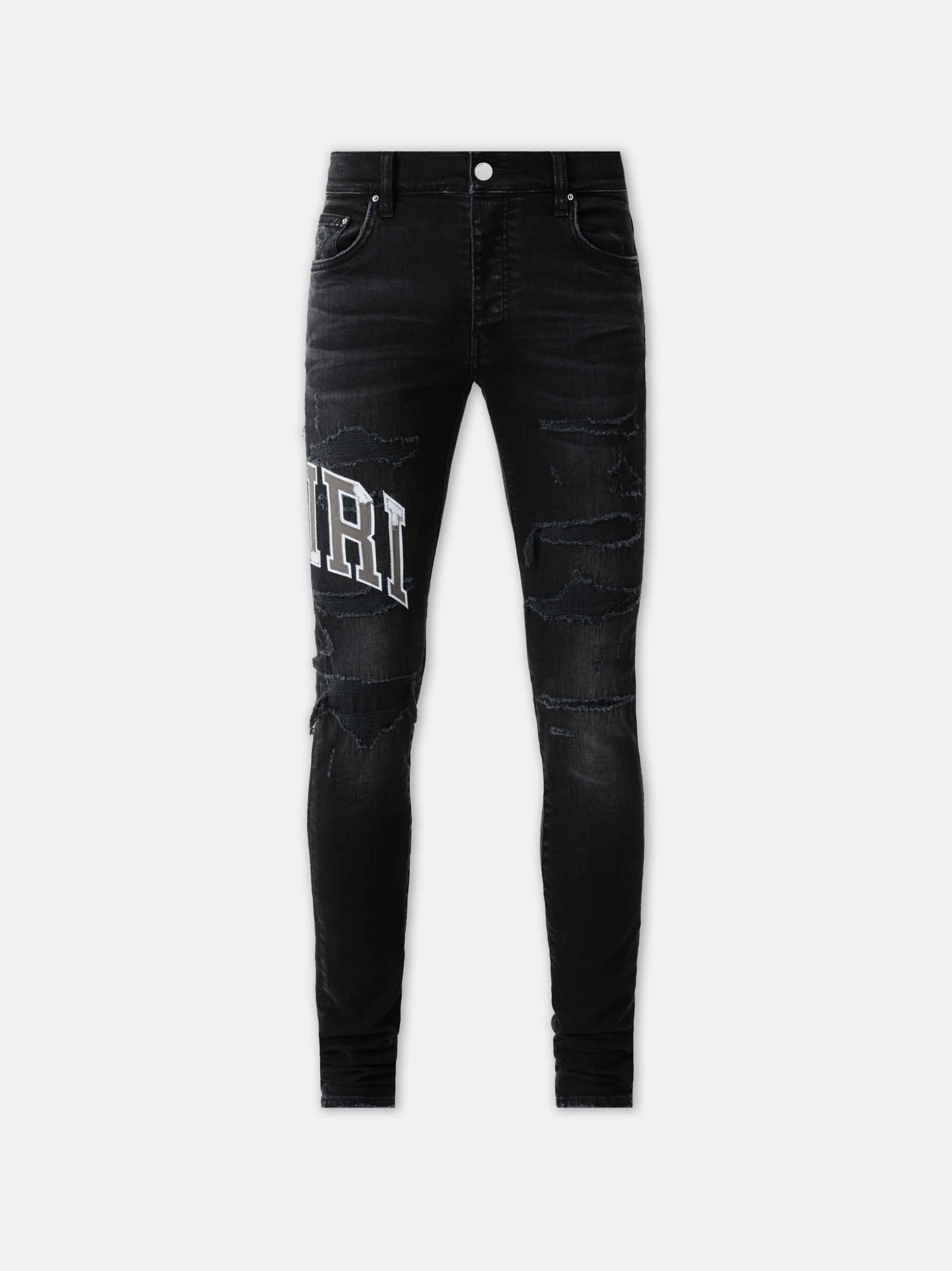 Product VARSITY LOGO REPAIR JEAN - Vintage Black featured image