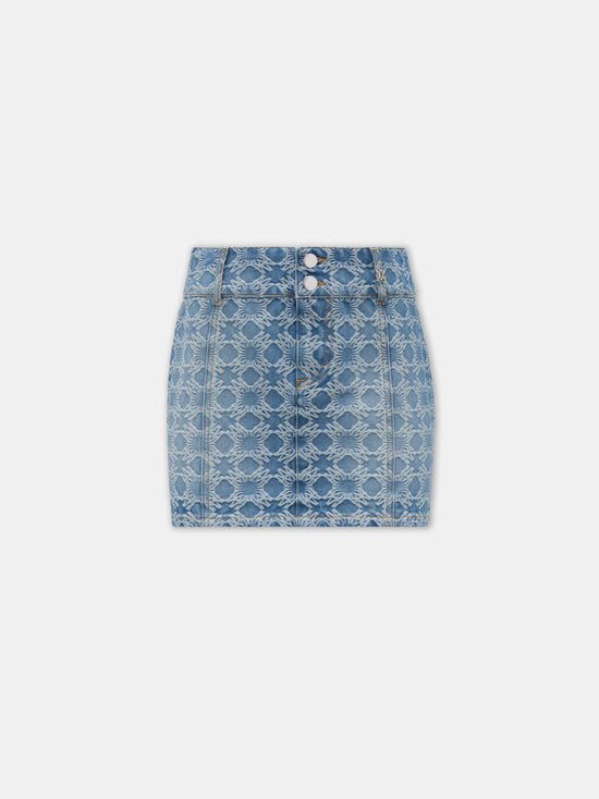 WOMEN - WOMEN'S MA QUAD JACQUARD MINI SKIRT - Stone Indigo