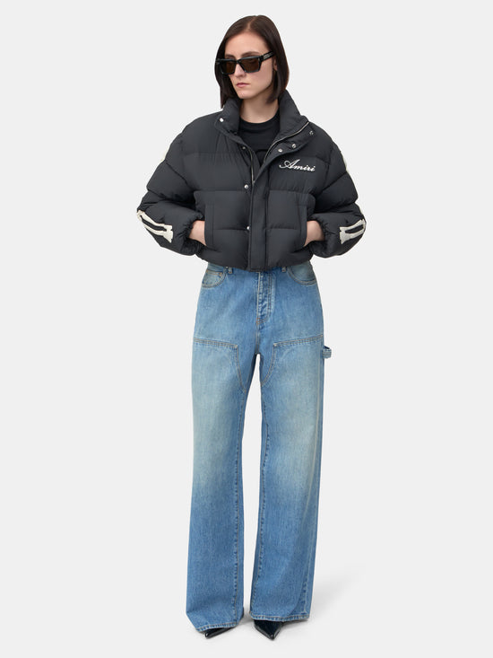 WOMEN - WOMEN'S BONES CROPPED DOWN JACKET - Black - AMIRI