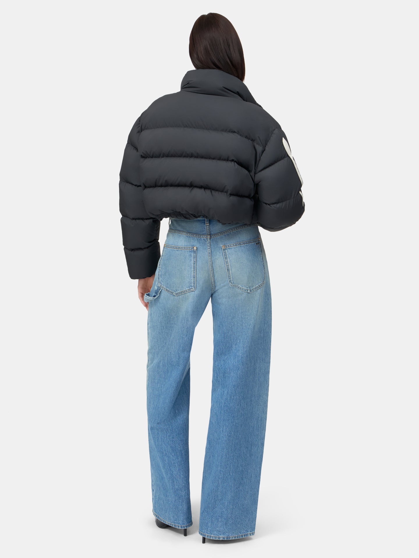 WOMEN - WOMEN'S BONES CROPPED DOWN JACKET - Black