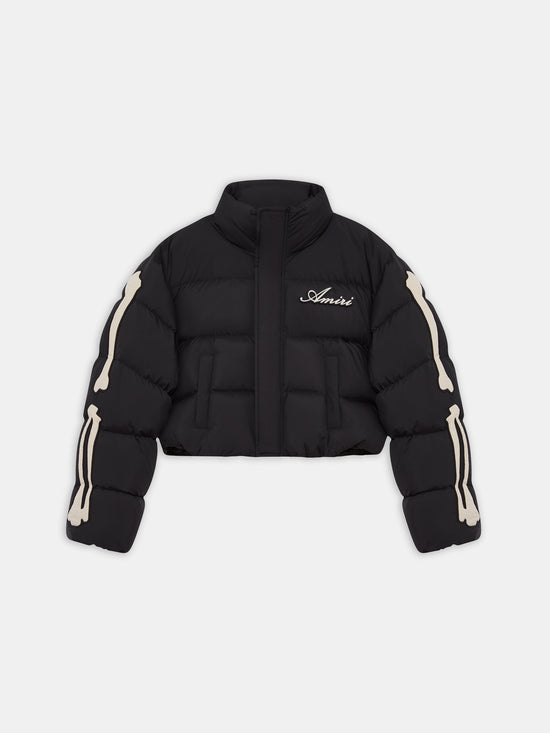 WOMEN - WOMEN'S BONES CROPPED DOWN JACKET - Black - AMIRI