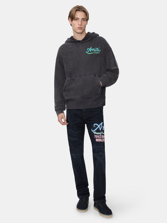 AMIRI NEON LIGHTS HOODIE - BLACK - AMIRI