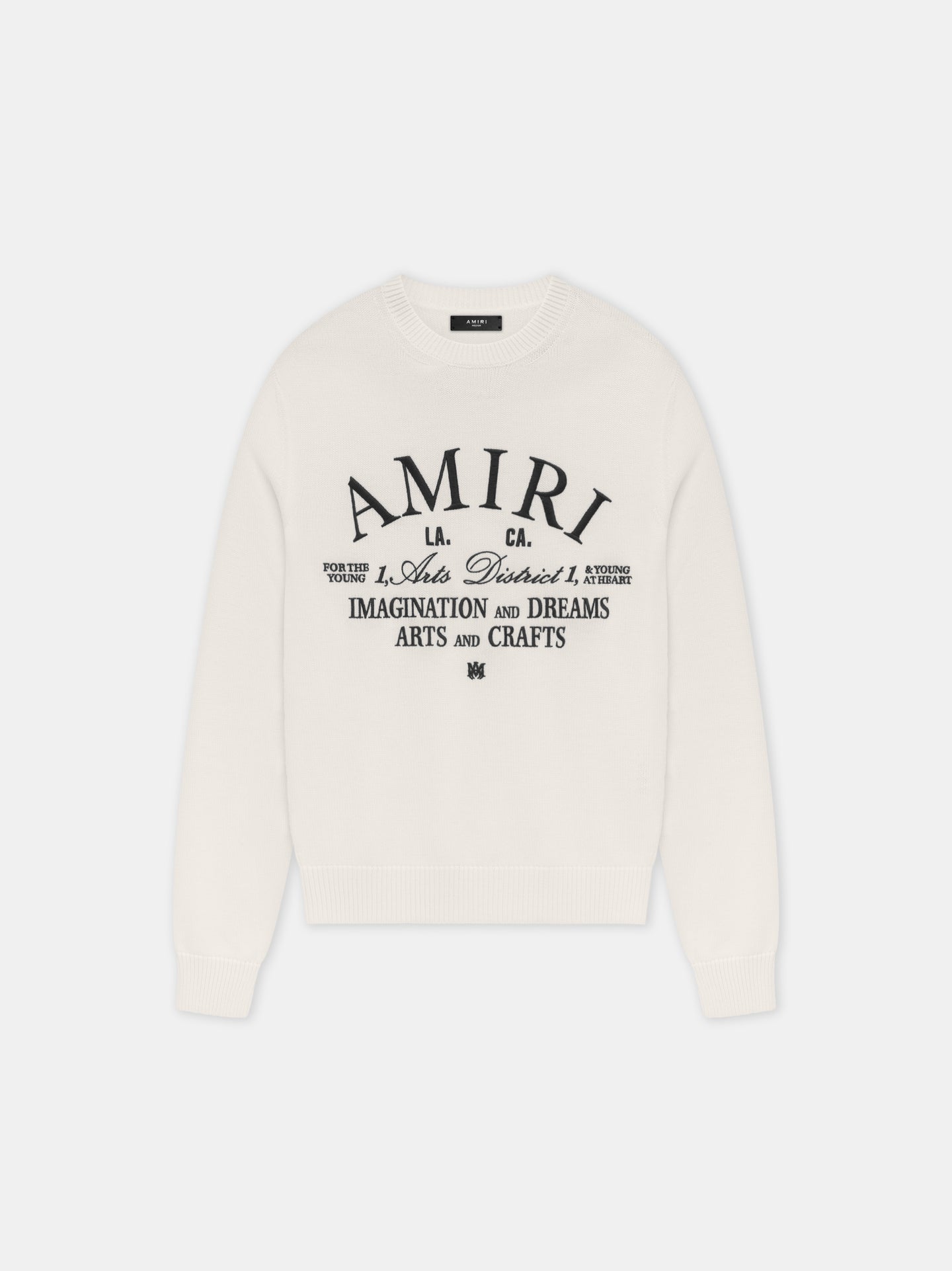 AMIRI ARTS DISTRICT CREWNECK - Alabaster