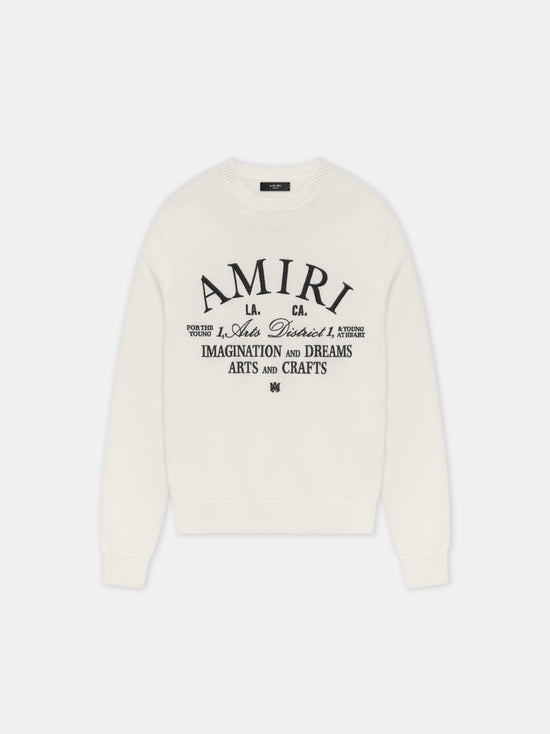 AMIRI ARTS DISTRICT CREWNECK - Alabaster