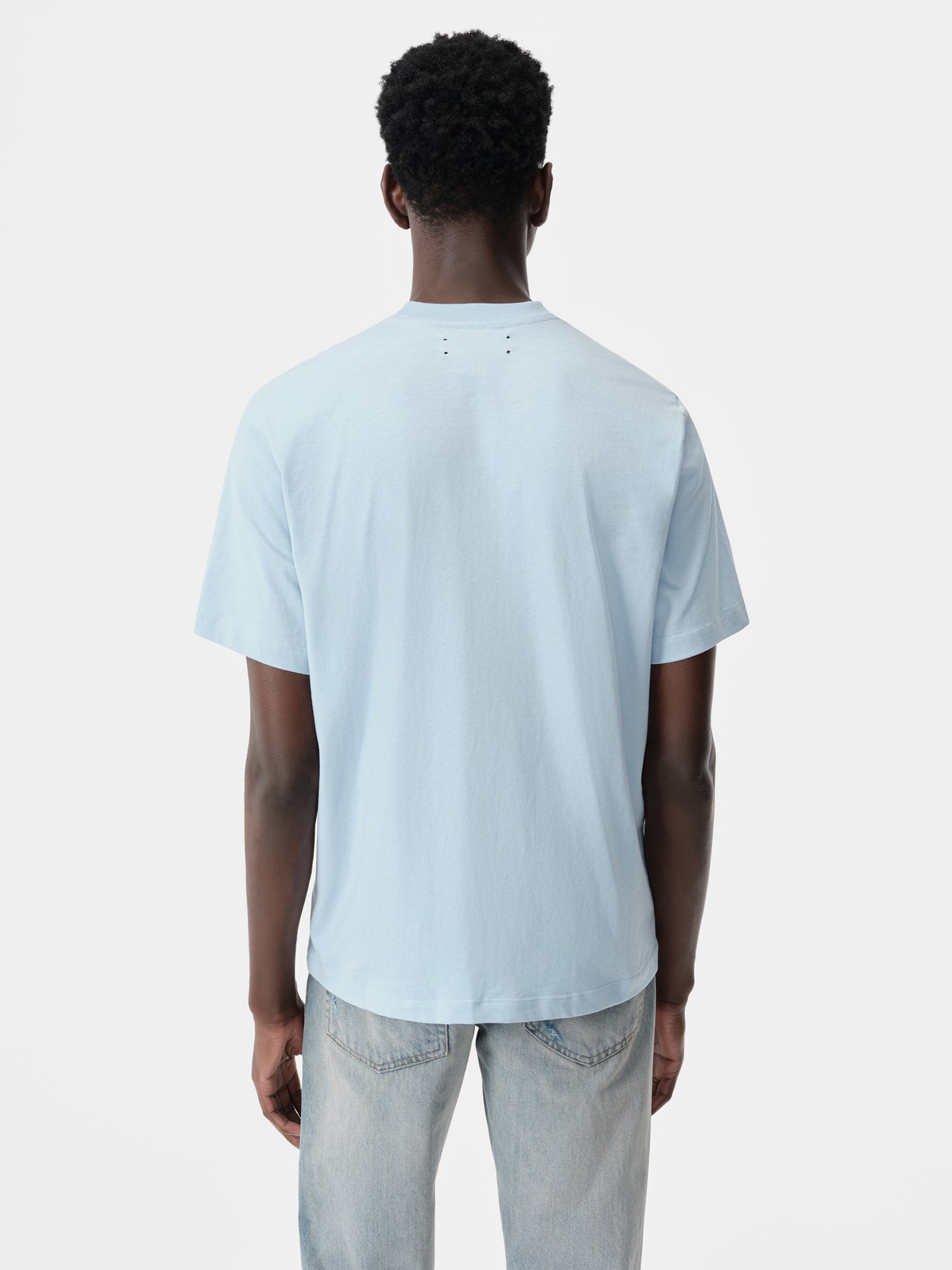 AMIRI STAGGERED TEE - Cerulean