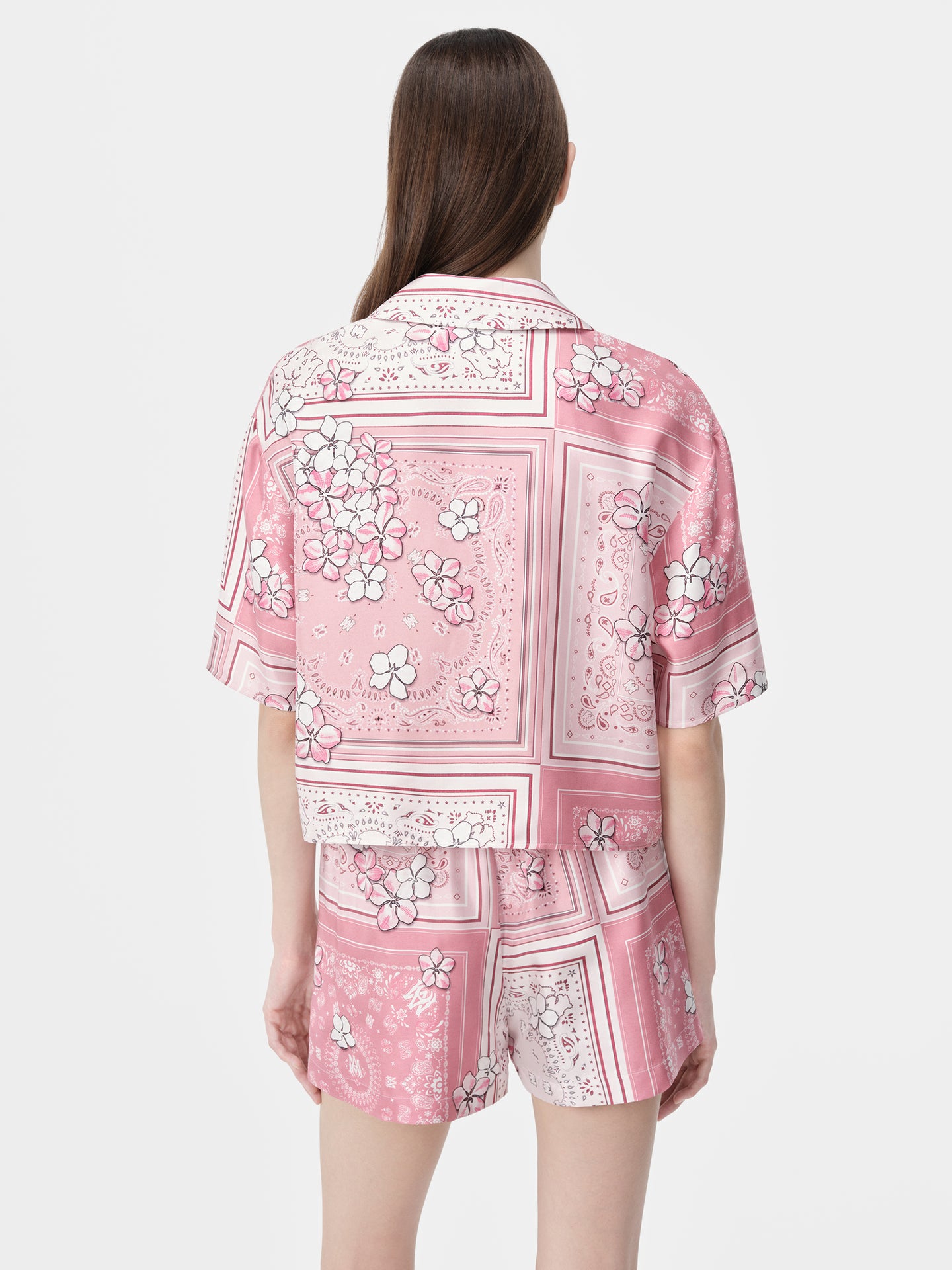 WOMEN - WOMEN'S BANDANA FLORAL SHIRT - Flamingo Pink