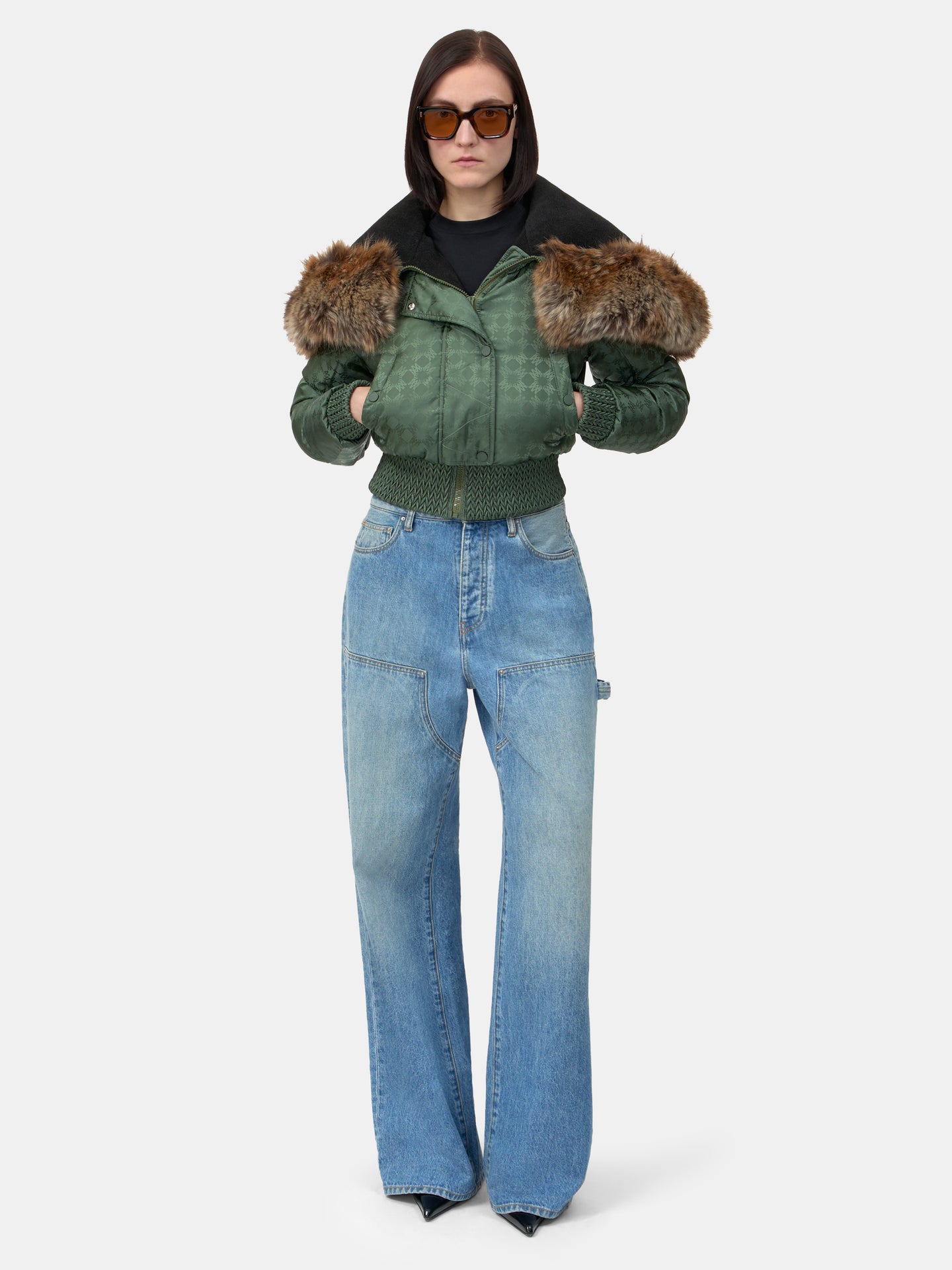 WOMEN - WOMEN'S MA QUAD HOODED DOWN JACKET - Dark Sage - AMIRI