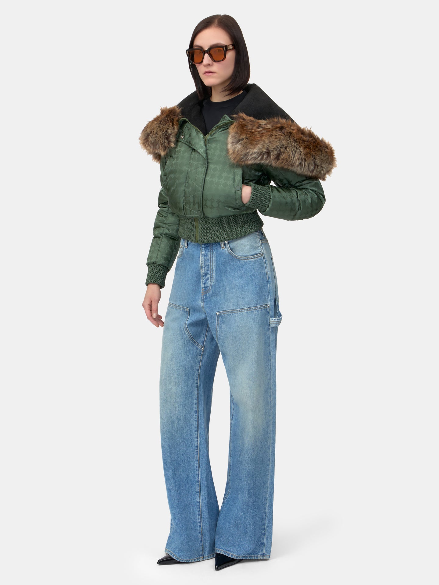 WOMEN - WOMEN'S MA QUAD HOODED DOWN JACKET - Dark Sage - AMIRI