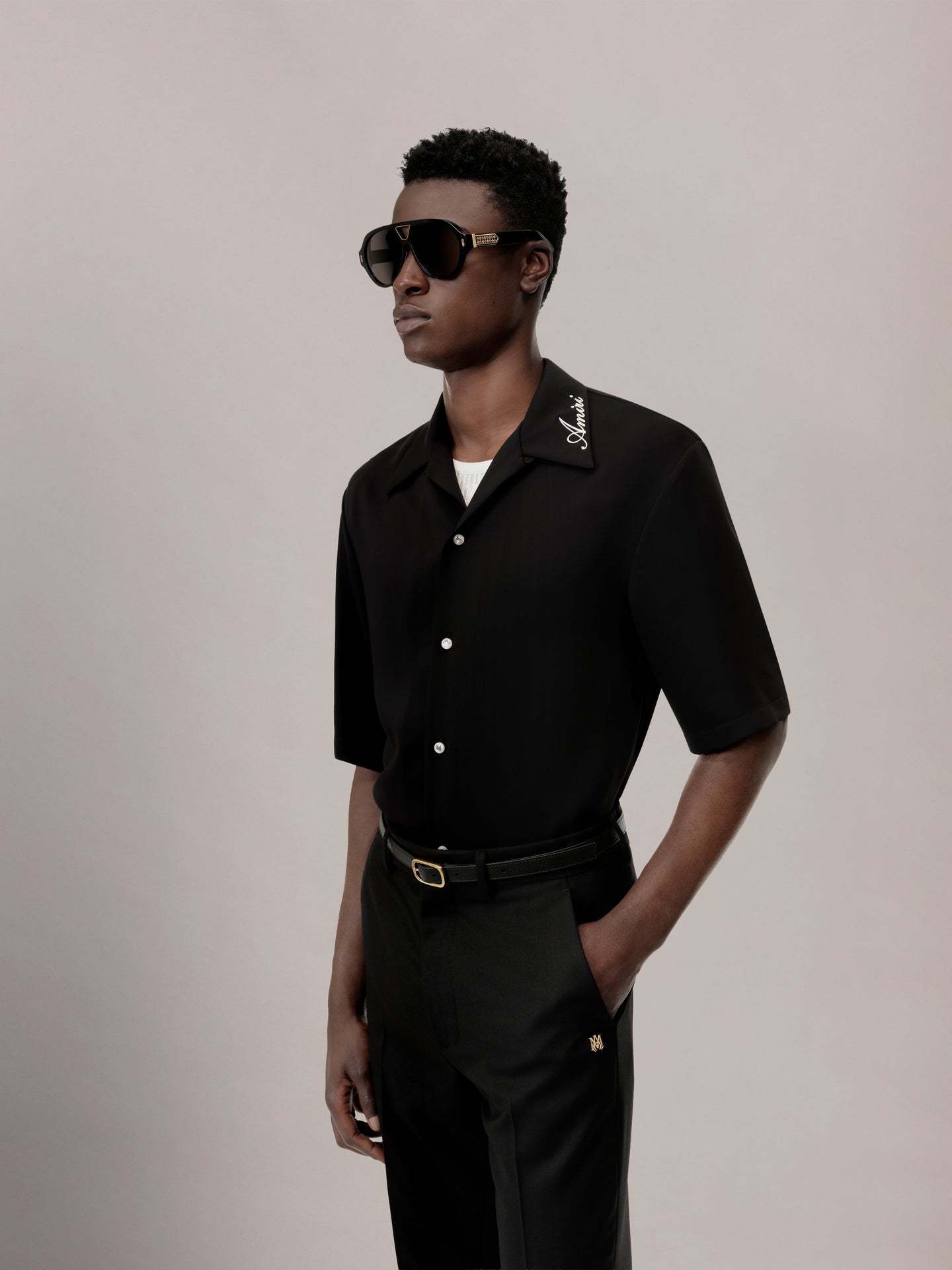 AMIRI CAMP SHIRT - Black - AMIRI