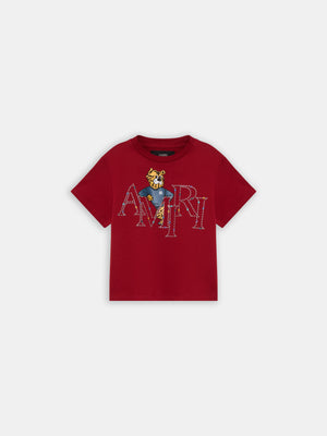 KIDS - KIDS' AMIRI STAGGERED TIGER TEE - Red Rose - AMIRI