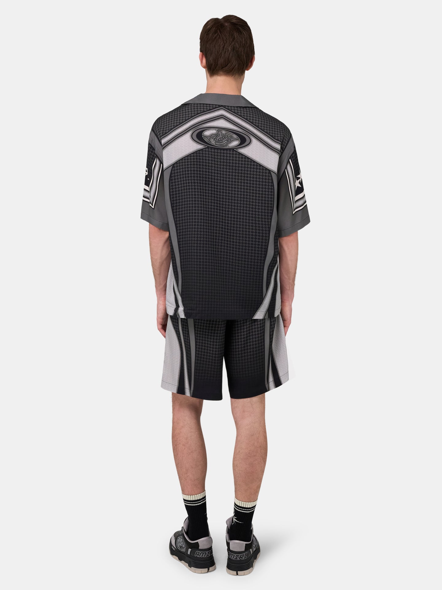 SPORT PANEL OVERSIZED CAMP SHIRT - Black - AMIRI