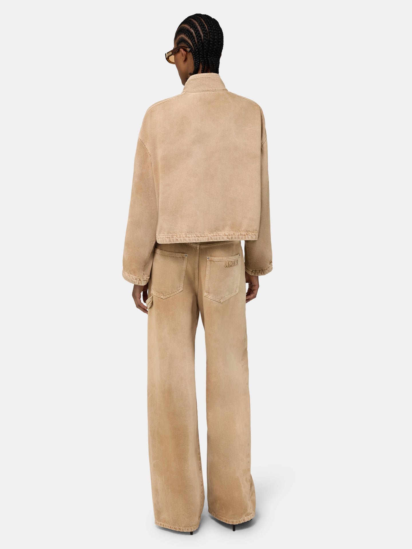 WOMEN - WOMEN'S DENIM TRACK JACKET - Sand - AMIRI