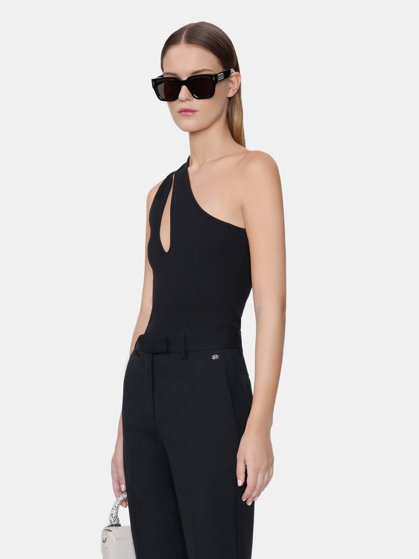 WOMEN - WOMEN'S MA ASYMMETRIC TOP - BLACK - AMIRI