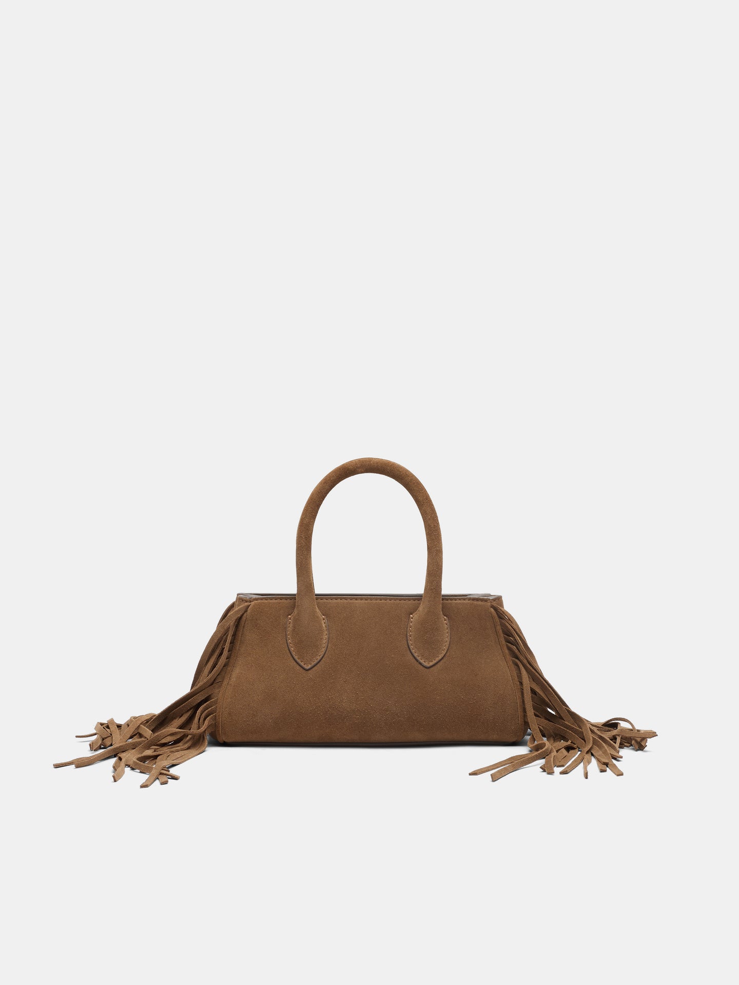 WOMEN - WOMEN'S SUEDE FRINGE MICRO HONEY BAG - Brown - AMIRI