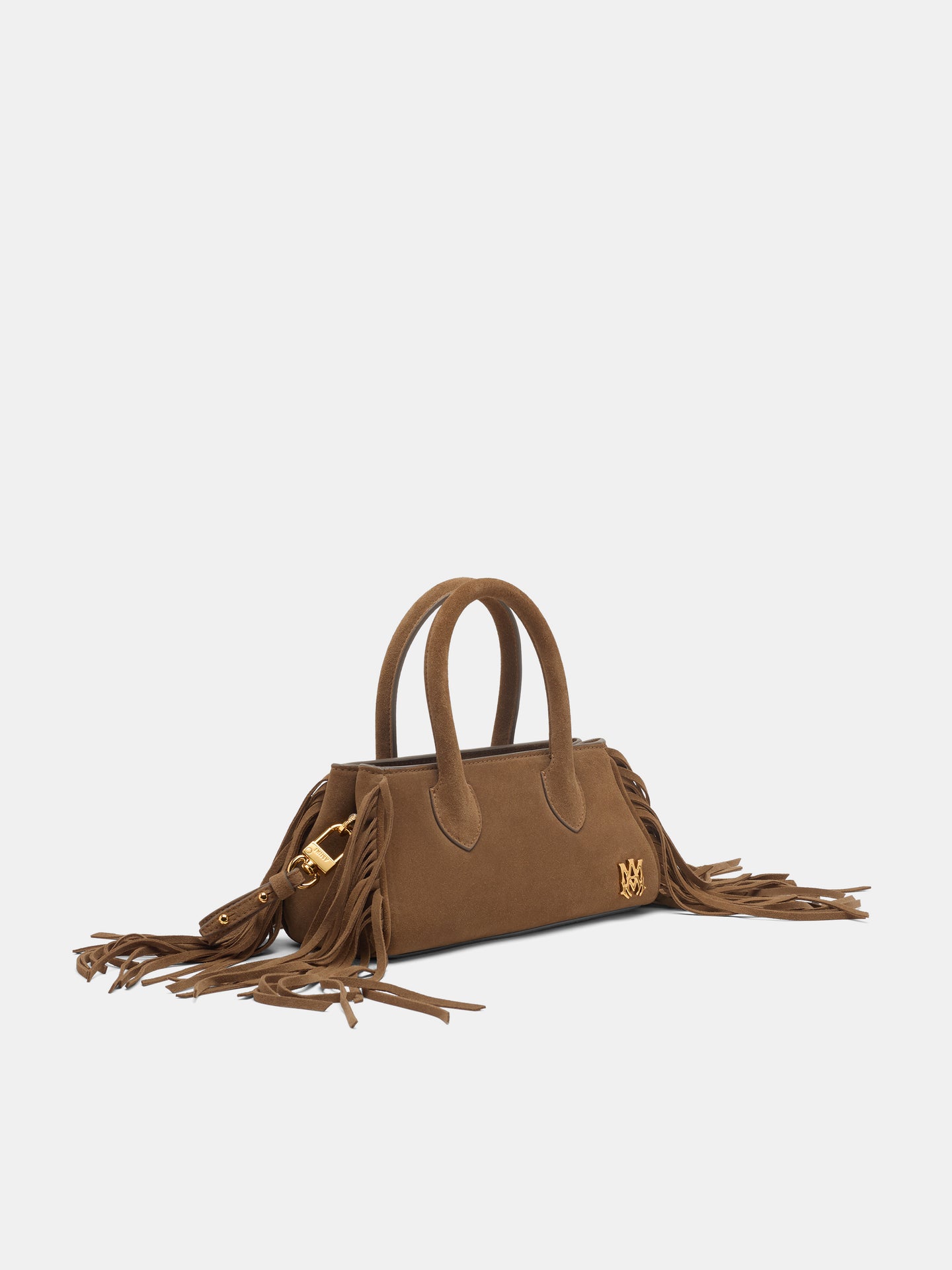 WOMEN - WOMEN'S SUEDE FRINGE MICRO HONEY BAG - Brown - AMIRI