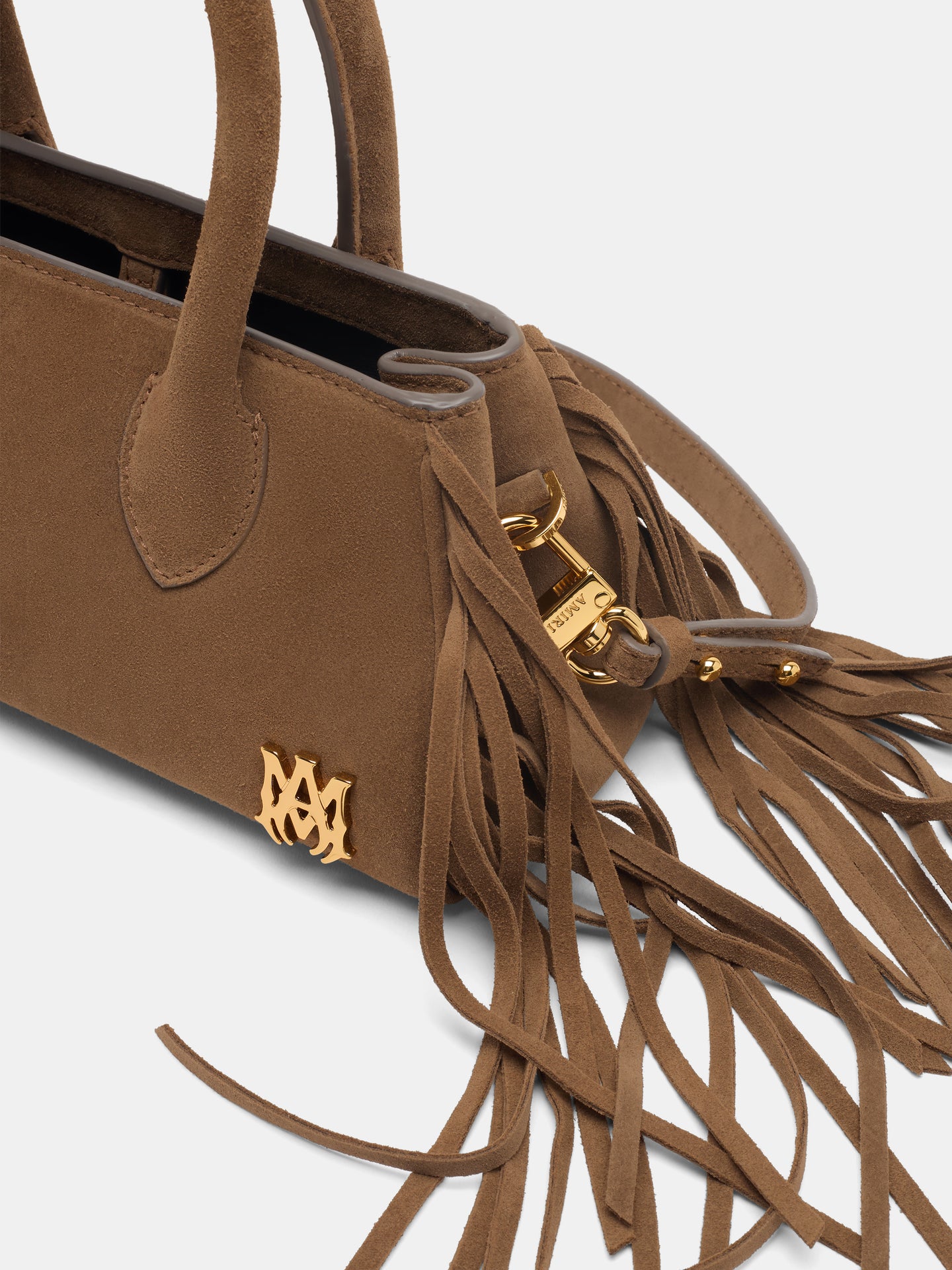 WOMEN - WOMEN'S SUEDE FRINGE MICRO HONEY BAG - Brown - AMIRI