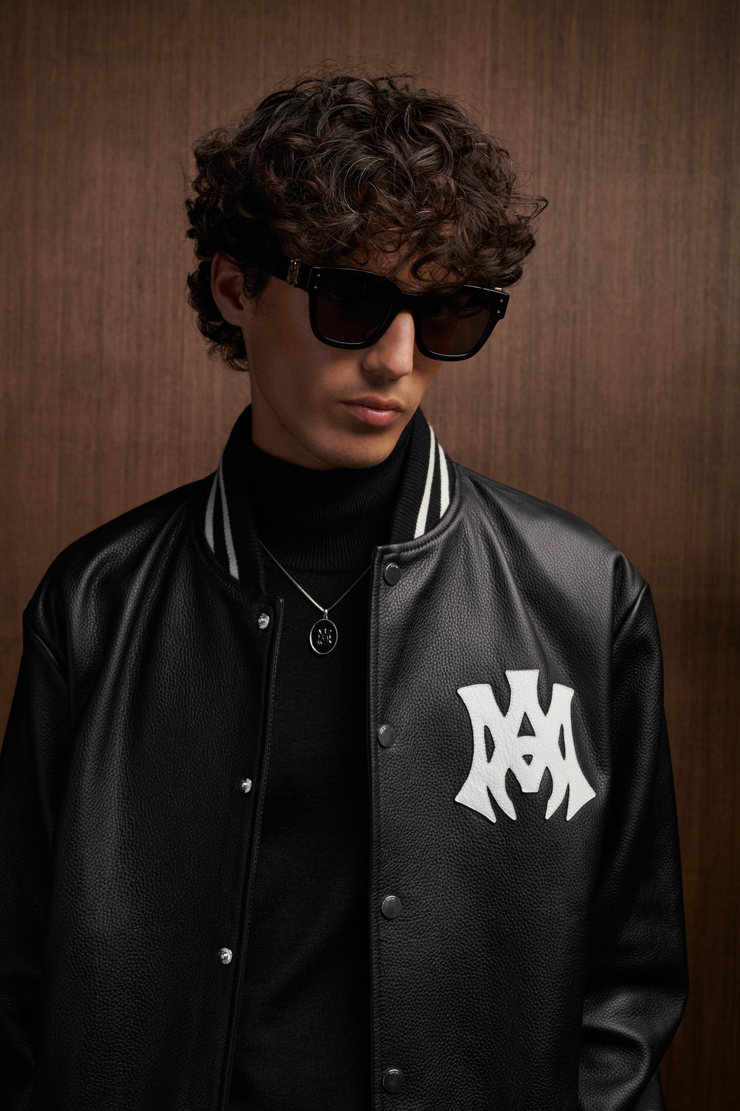 MA HOLLYWOOD LEATHER BOMBER - Black