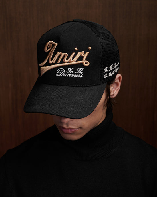 AMIRI GOOD LIFE TRUCKER HAT - Black