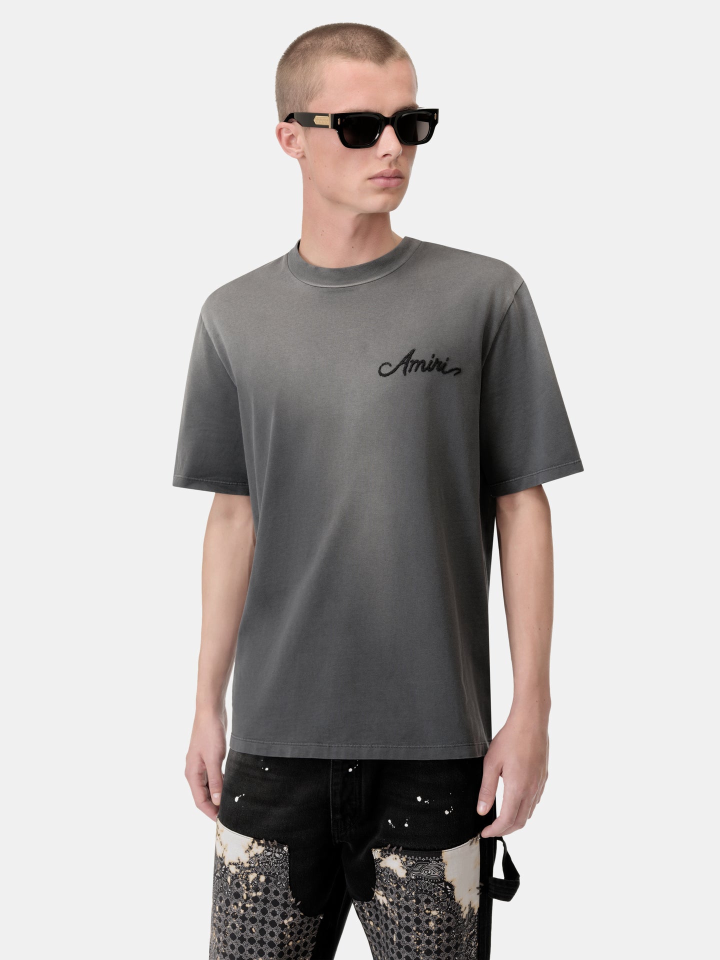 BLEACH BANDANA PATCH TEE - Black - AMIRI