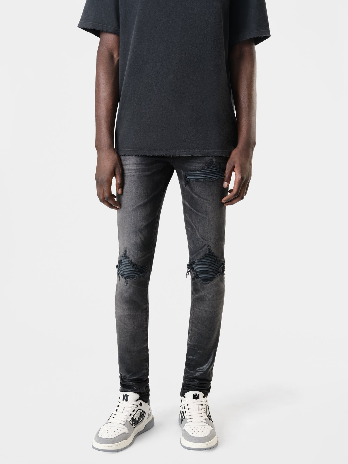 WAXED TONAL MX1 JEAN - Waxed Faded Black