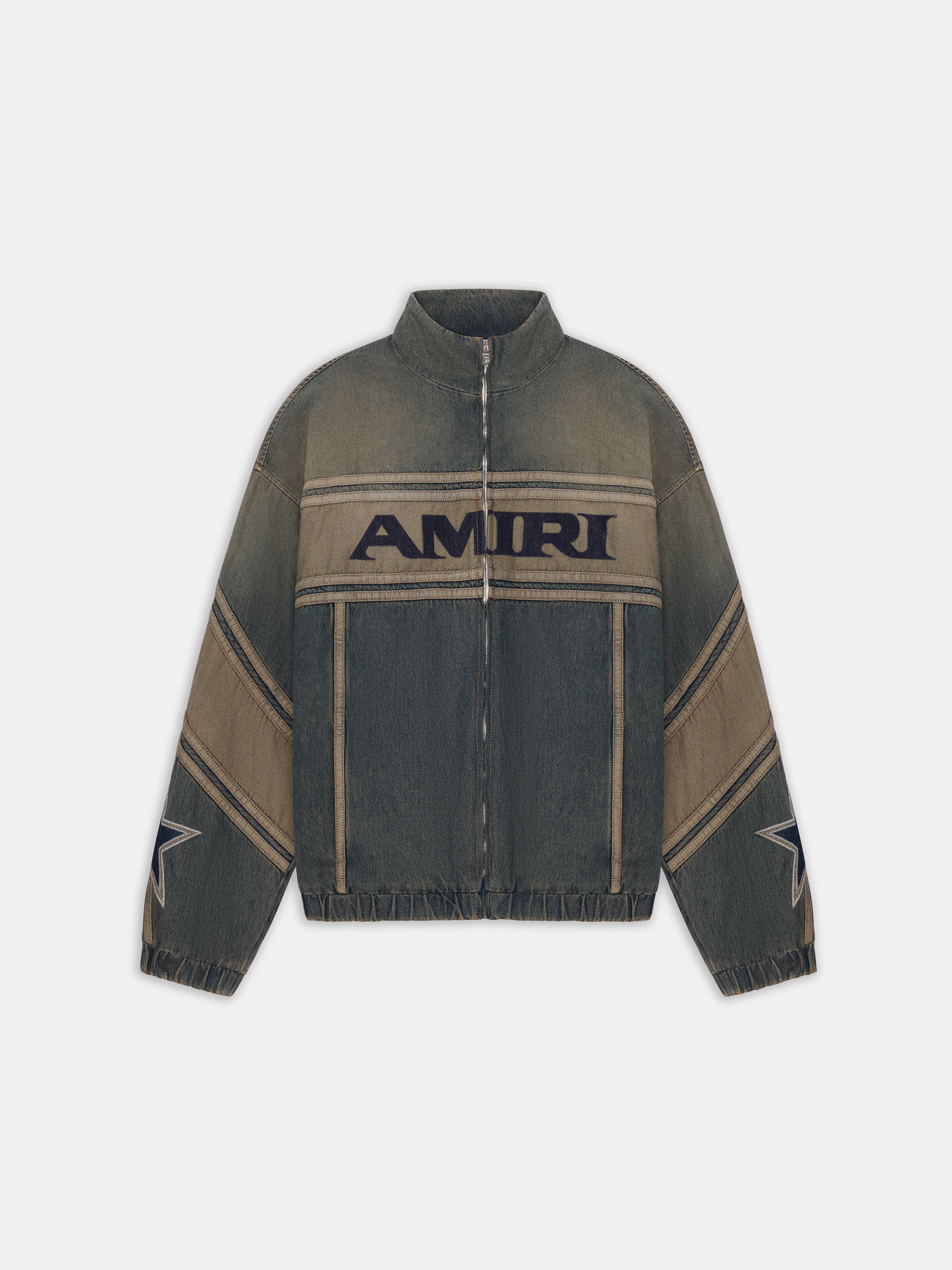 Product AMIRI SPORT DENIM TRACK JACKET - Worn Slate featured image