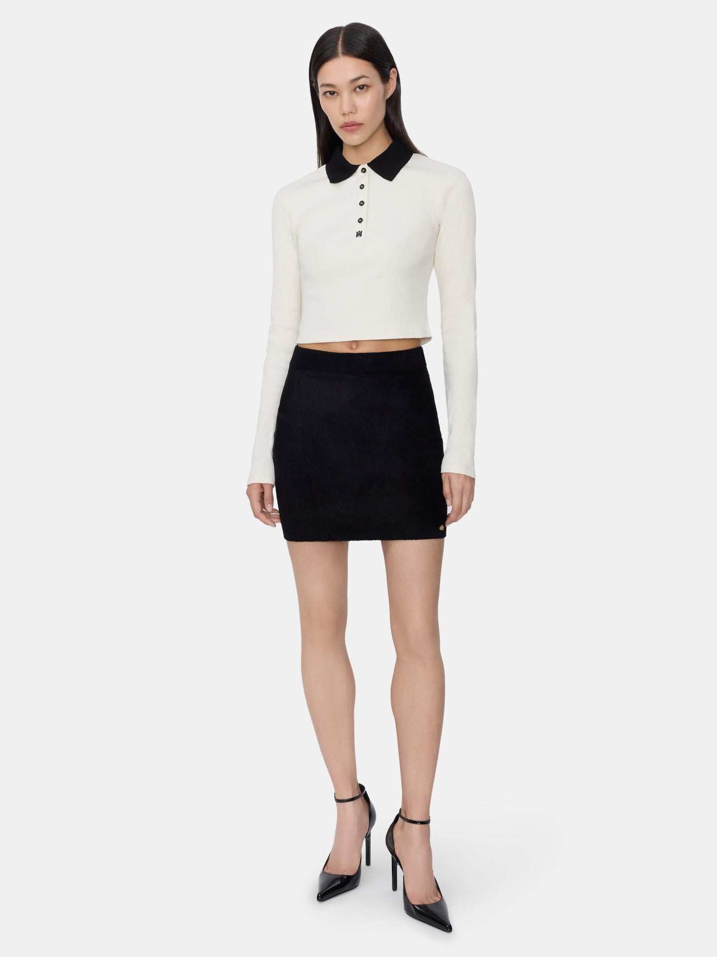 WOMEN - WOMEN'S MA LONG SLEEVE POLO - ALABASTER - AMIRI
