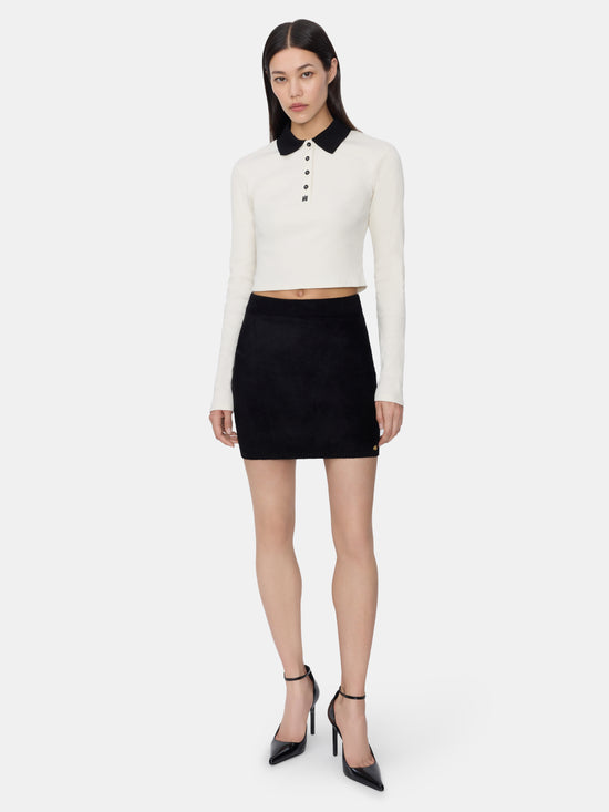 WOMEN - WOMEN'S MA LONG SLEEVE POLO - ALABASTER - AMIRI