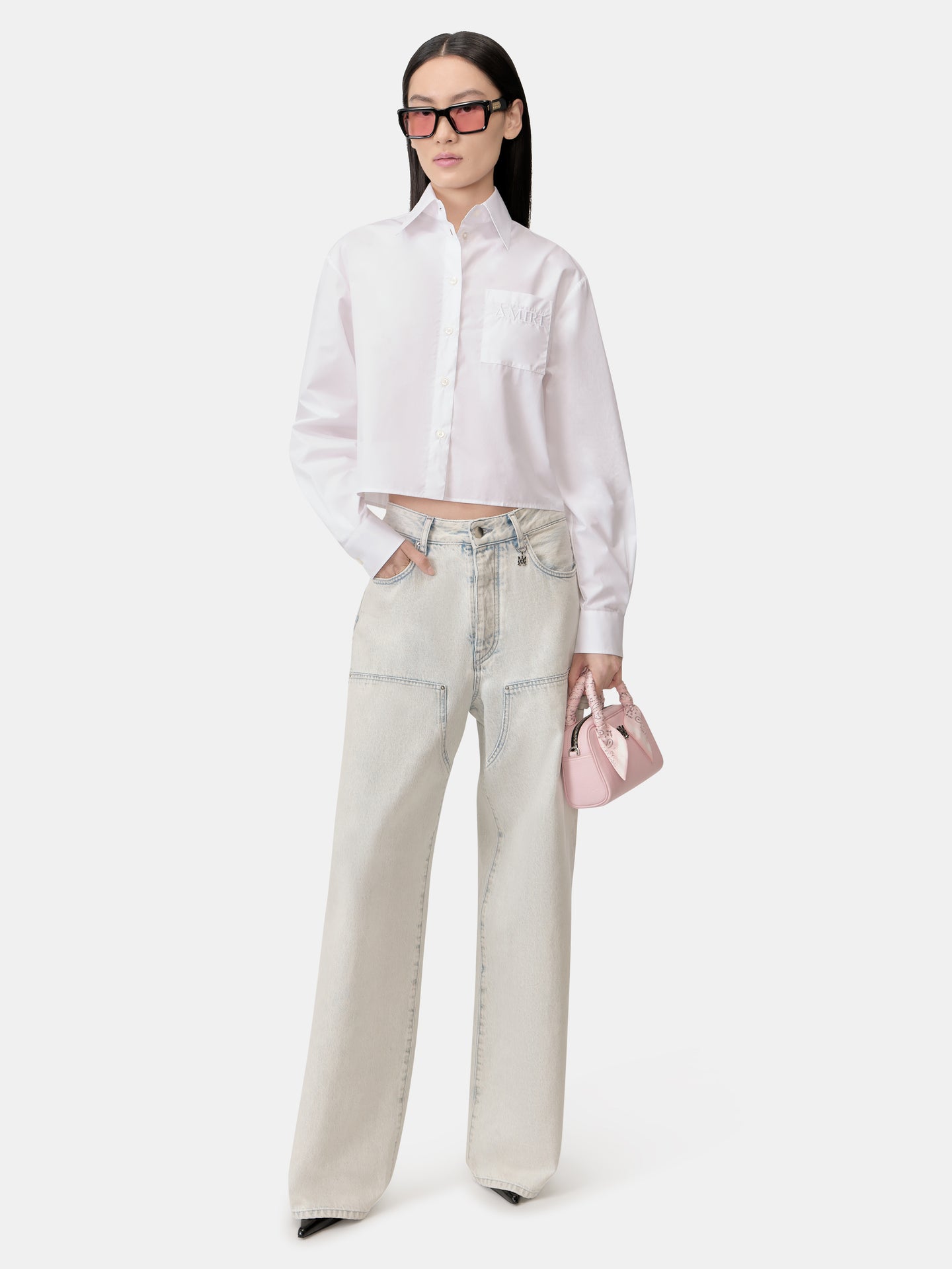 WOMEN - WOMEN'S AMIRI POPLIN SHIRT - Alabaster - AMIRI