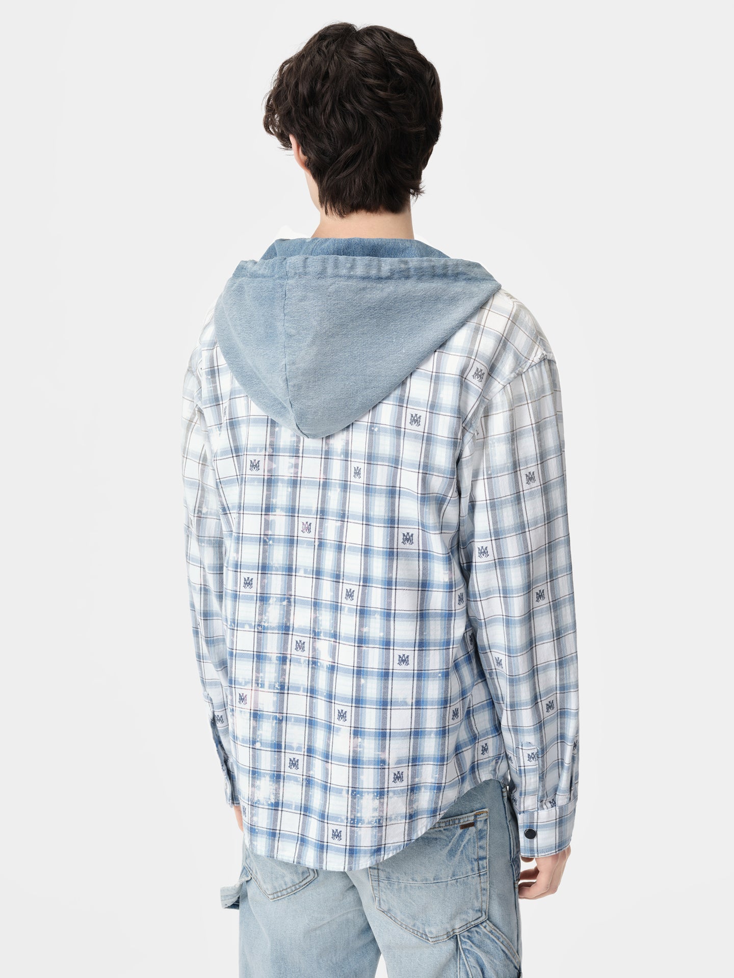 AMIRI HOODED OVERSHIRT - Cerulean