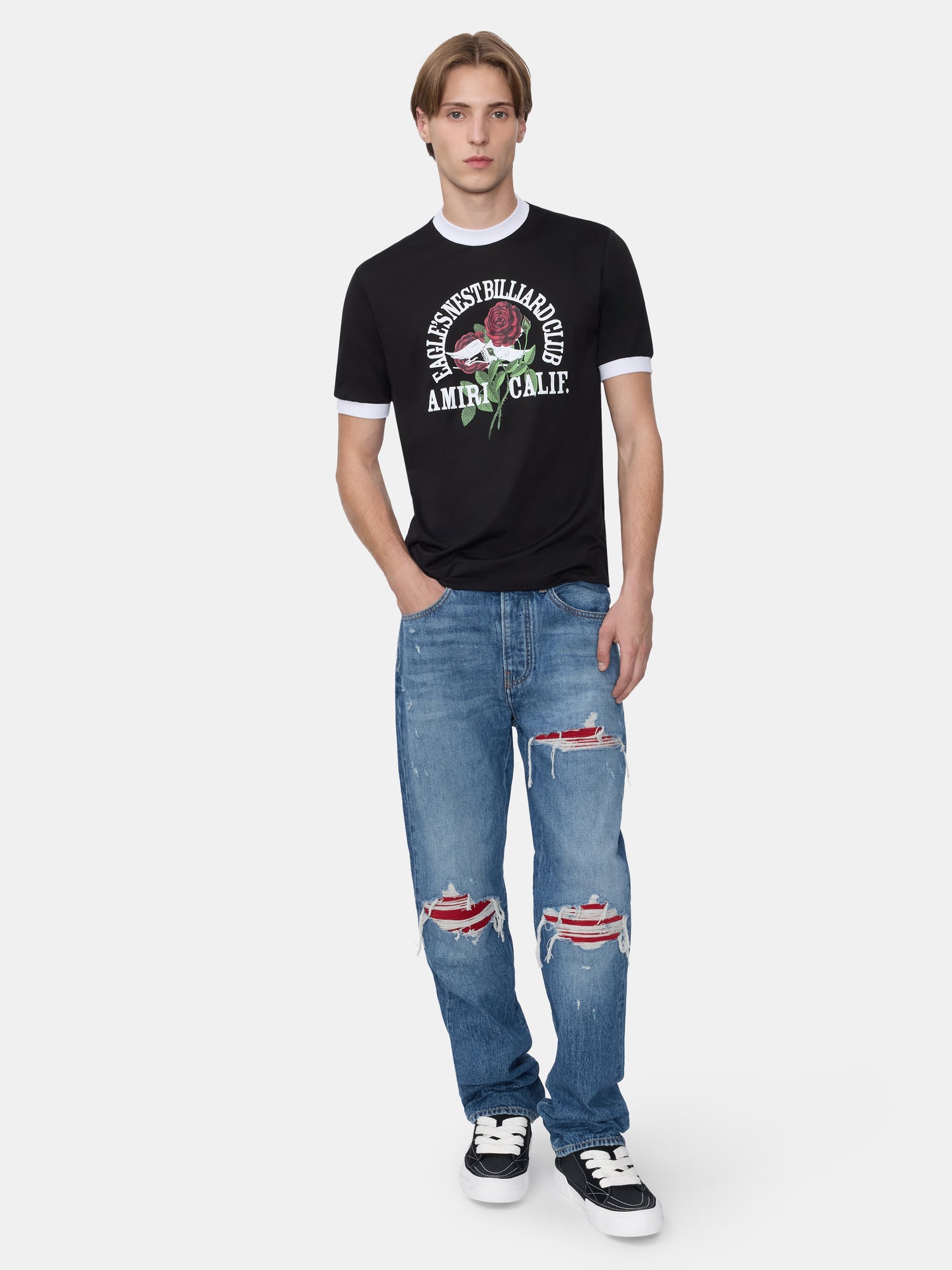 EAGLE RINGER TEE - BLACK - AMIRI