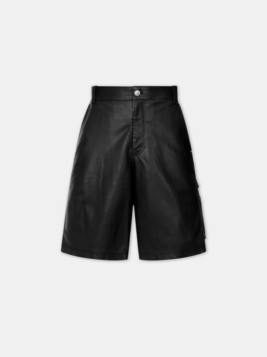 MA LEATHER CARPENTER SHORT - Black - AMIRI