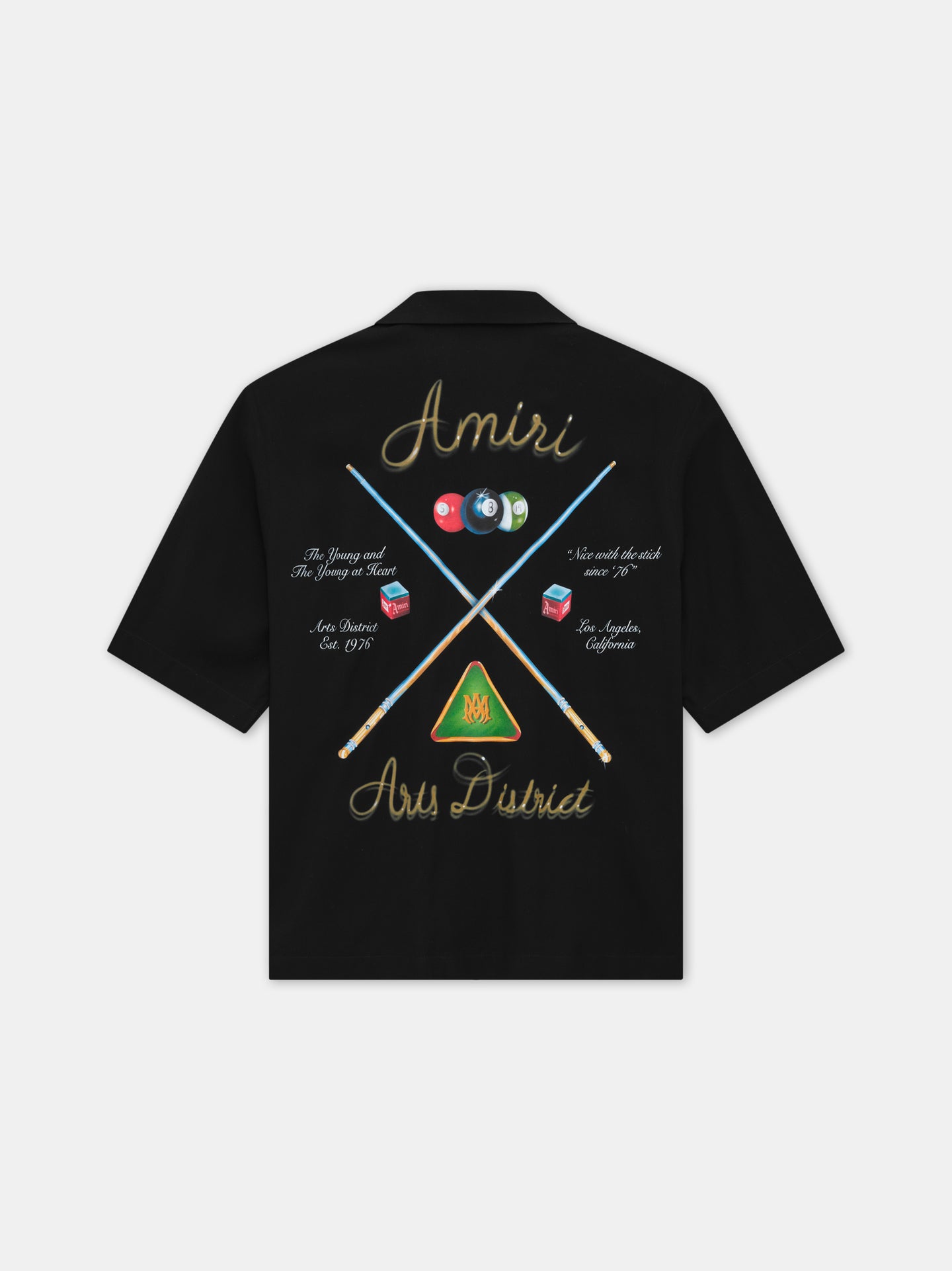 AMIRI POOL CUE BOWLING SHIRT - Black