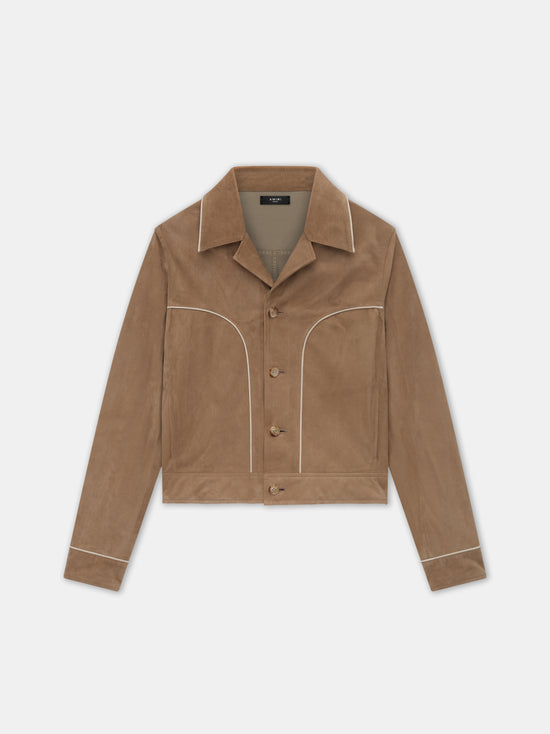 SUEDE JOHNNY JACKET - Camel