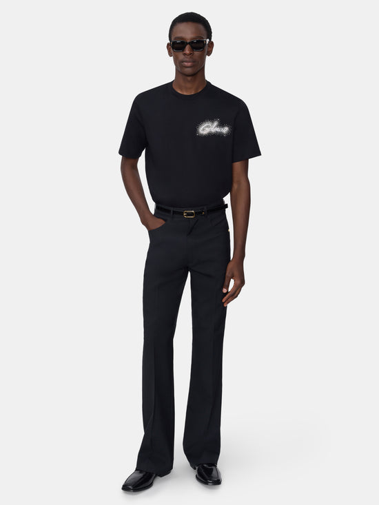 AMIRI CRYSTAL SCRIPT TEE - BLACK - AMIRI