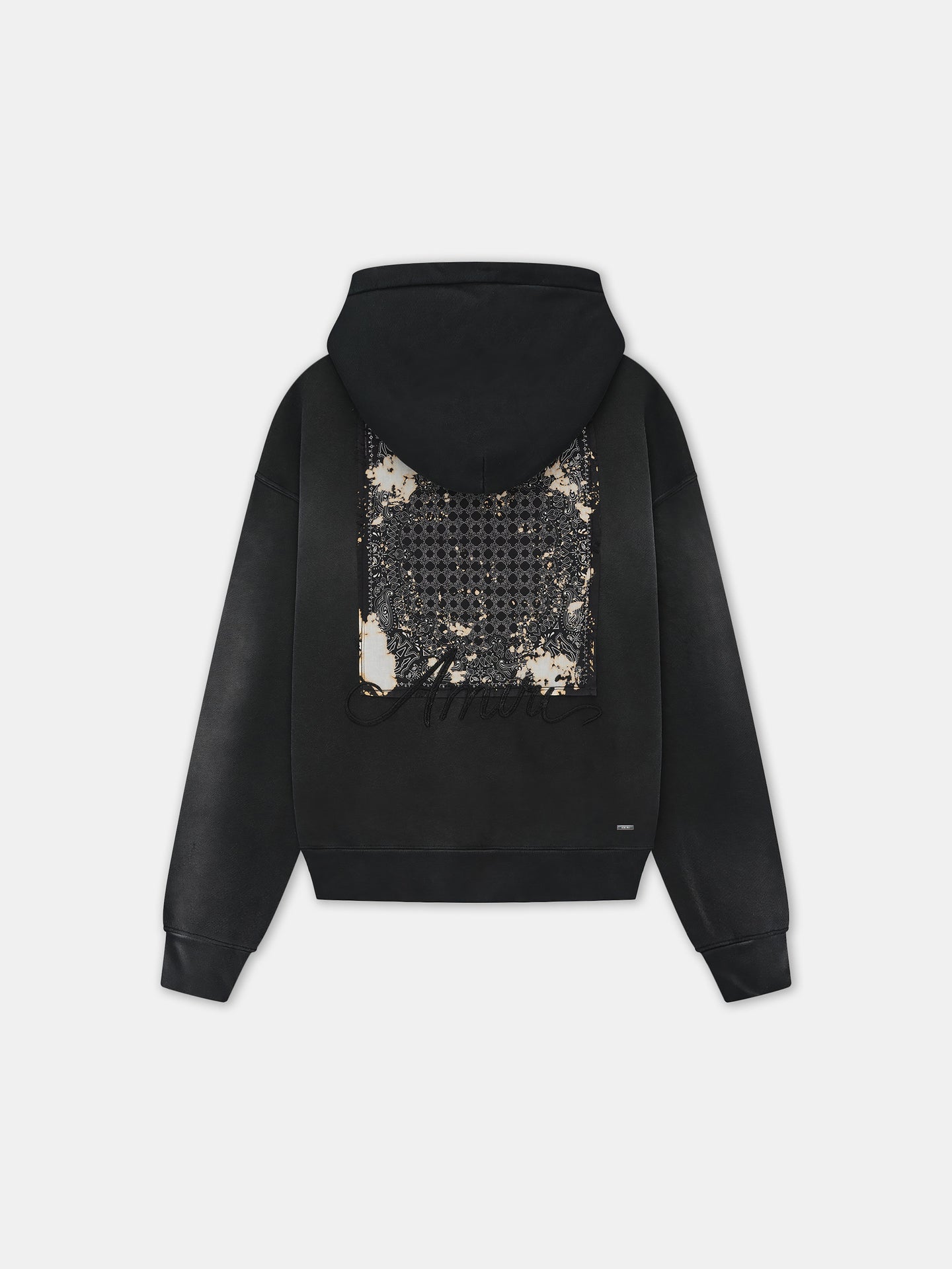BLEACH BANDANA OVERSIZED HOODIE - Black - AMIRI