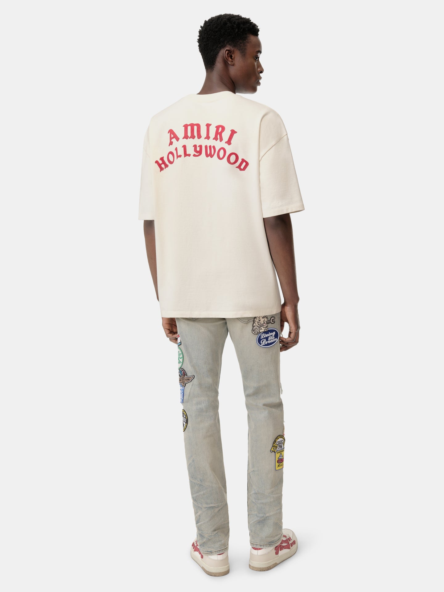 STATION PATCH REPAIR SLIM JEAN - Perfect Antique Indigo - AMIRI