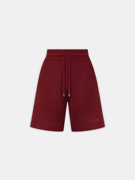 AMIRI CROCHET MESH SHORT - WINE - AMIRI