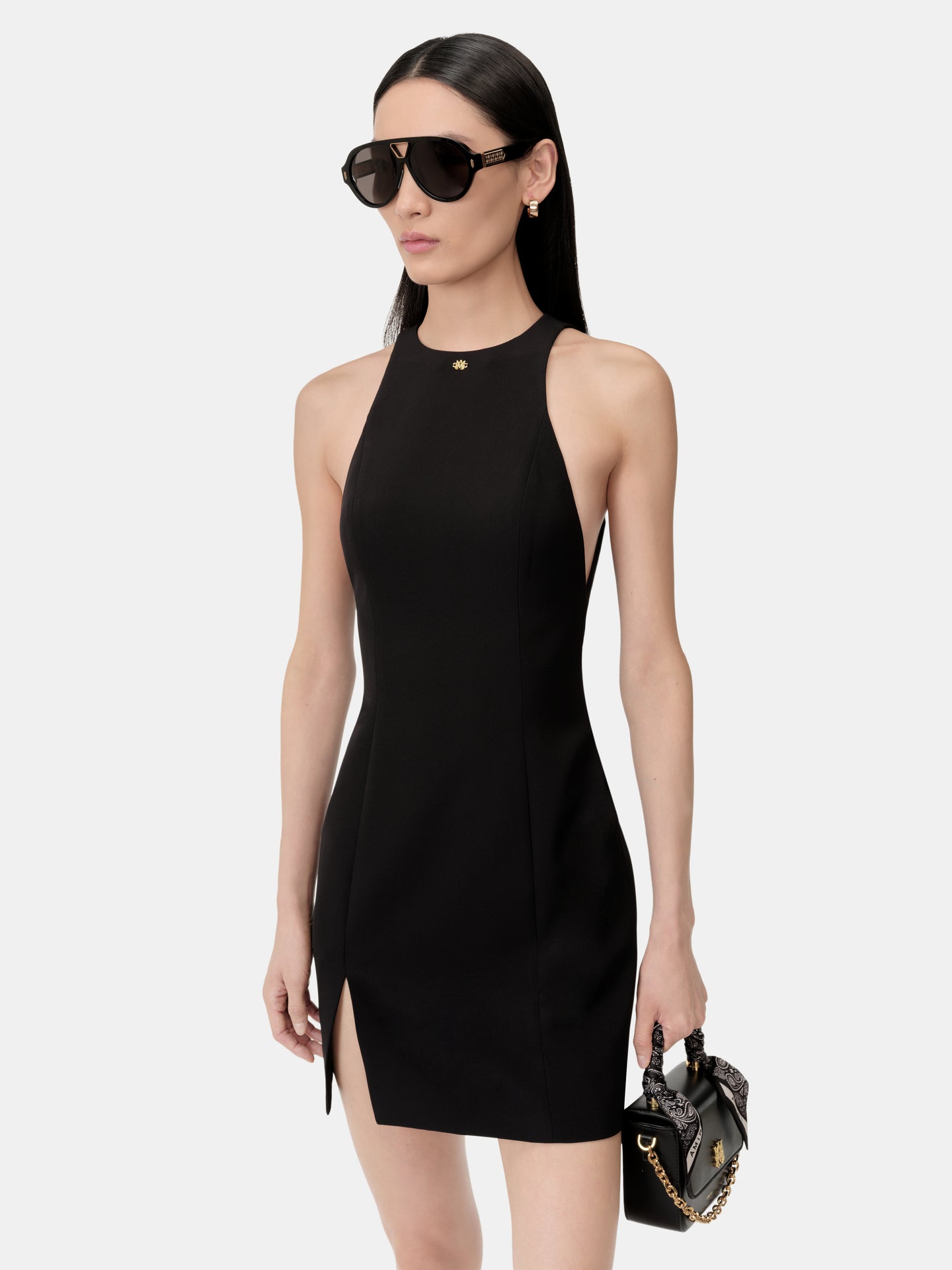 WOMEN - WOMEN'S SLIT MINI DRESS - Black - AMIRI