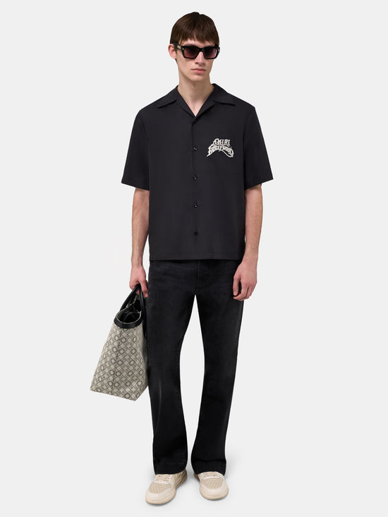 AMIRI HOLLYWOOD CAMP SHIRT - Black
